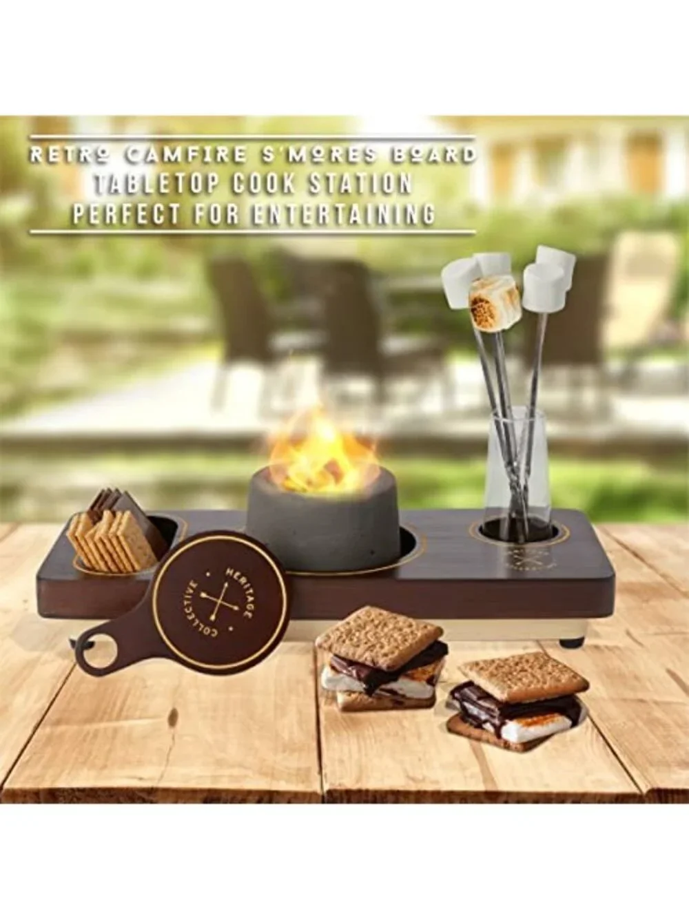 Hammer & Axe S'mores Campfire Board tabletop cook station, brand new in box
